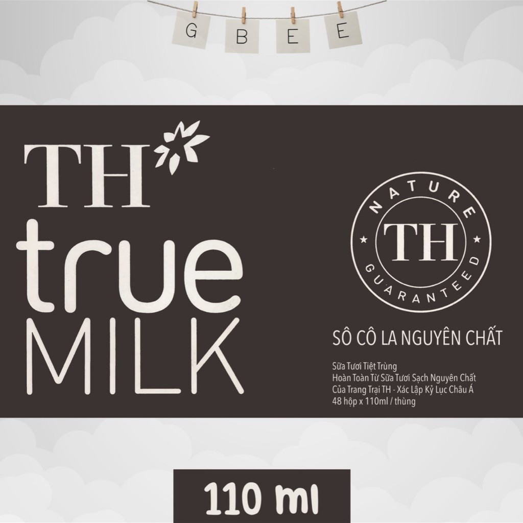 Thùng 48 hộp sữa tươi TH TrueMilk 110ml ( Có đường, Ít đường, Không đường, Sô-cô-la, Dâu)