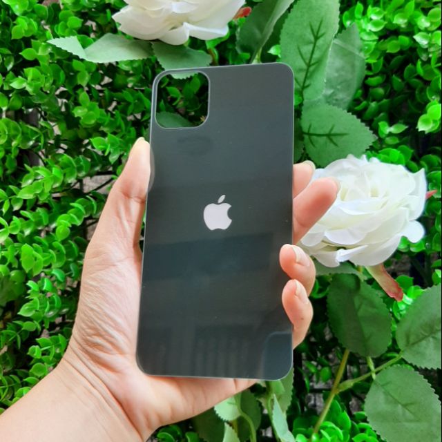 Kính cường lực mặt sau iphone 11 pro max màu xanh rêu sang chảnh