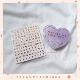 Golden Alphabet Sticker - Gold sticker bảng chữ cái dùng trong trang trí, handmade, resin