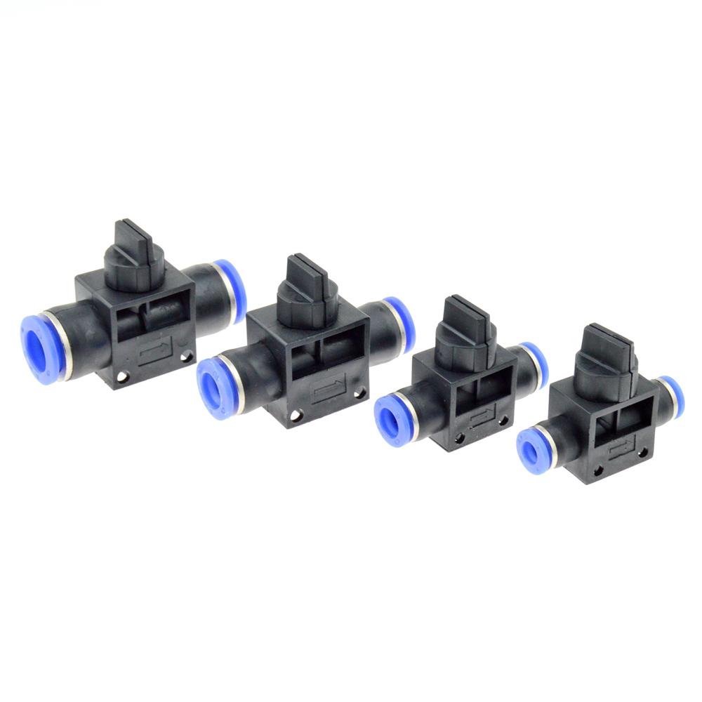 Van tay khí nén phù hợp 6/8/10 / 12mm khớp chữ T công tắc không khí 2 chiều bật tắt