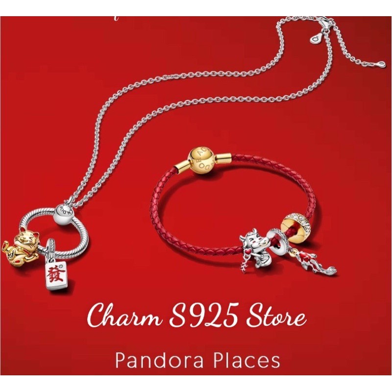 charm pan xỏ ngang hình trâu mẫu 2021 bạc s925