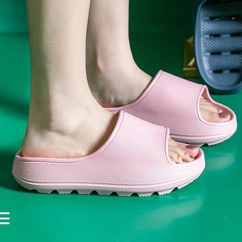 Dép Quai Ngang Nam Nữ Unisex Siêu Êm Siêu Nhẹ Đế Cao 5cm Cao Su Non Cao Cấp