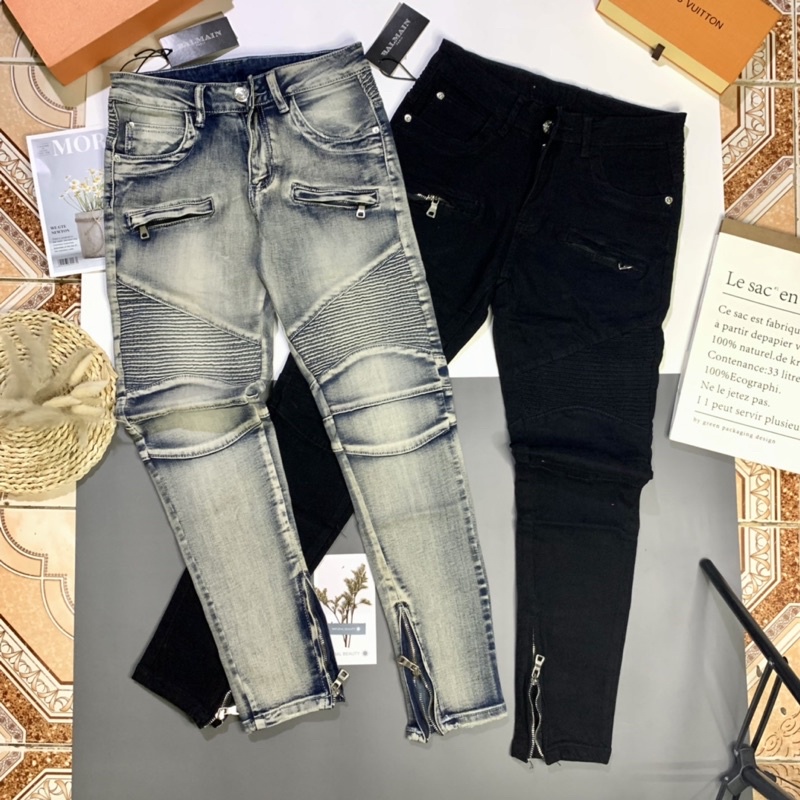 [Video] Quần Jean Nam Ống Khoá Phối Vải Nhăn Cực Sang | BigBuy360 - bigbuy360.vn