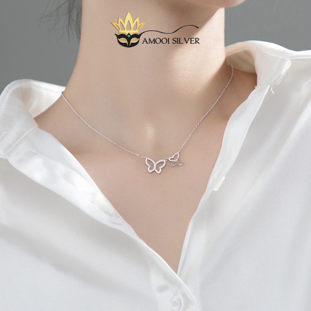 Dây chuyền bạc S925 đôi bướm - Amooi Silver AD170