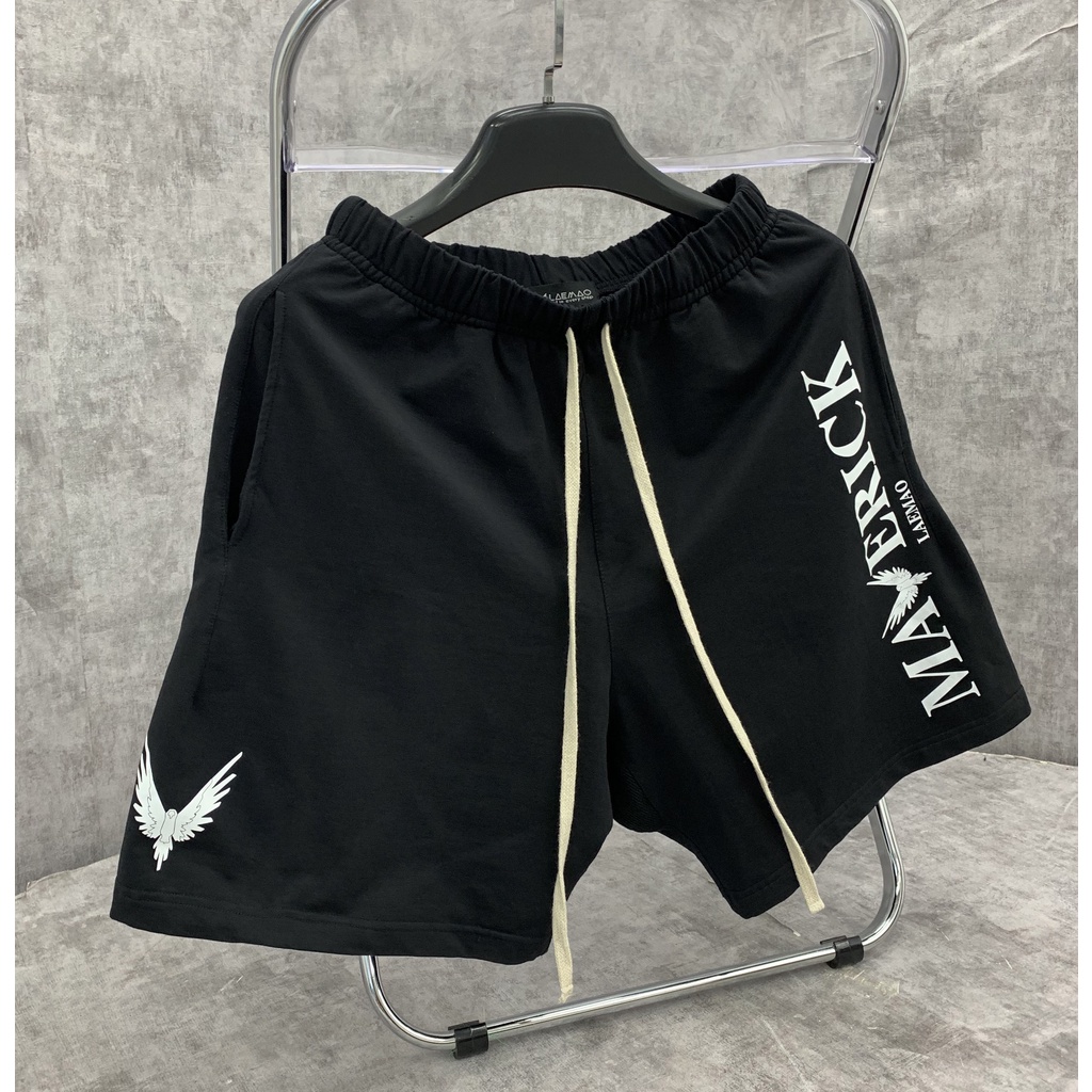 Quần short LAEMAO chất vải cotton nỉ da cá MAVERICK