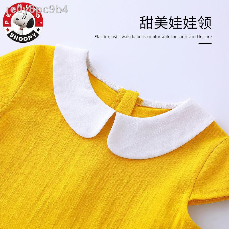 váy trẻ emváy dài❧✹♦Quần áo trẻ em màu vàng cô gái ăn mặc thời trang mùa hè váy tutu phong cách nước ngoài