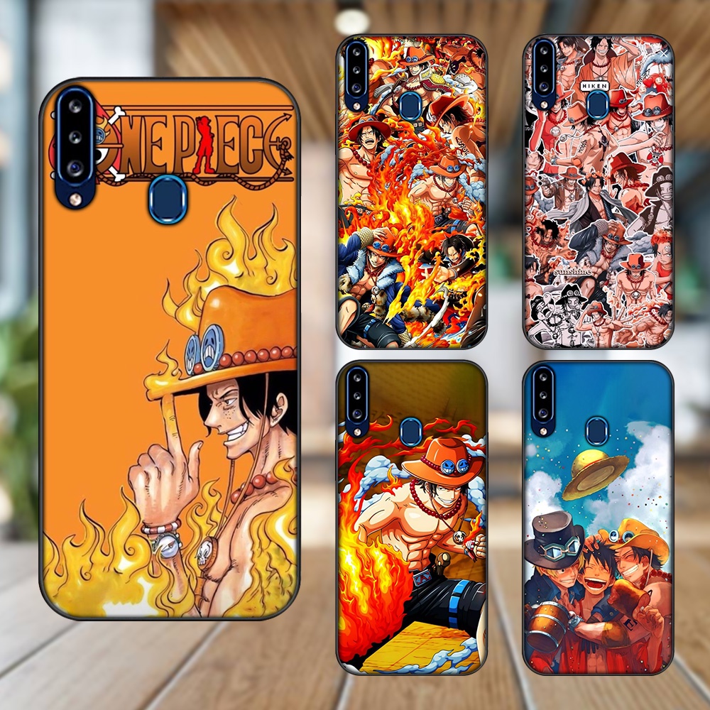 Ốp lưng Samsung A20S viền đen in hình Ace One Piece