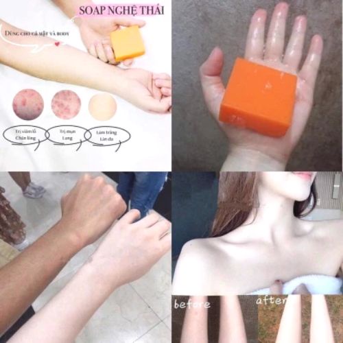 Xà phòng Cam Nghệ Thái Lan - xà bông Orange Natural Soap