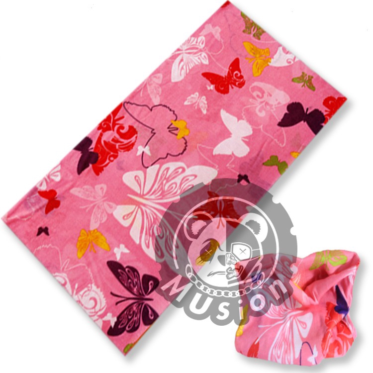 Pink Butterfly Khăn Đa Năng Đi Phượt Chống UV Chống Bụi