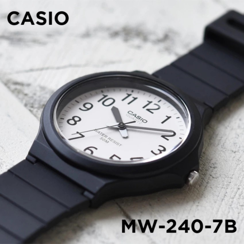 Đồng hồ nam dây nhựa Casio chính hãng Anh Khuê MW-240-7BVDF