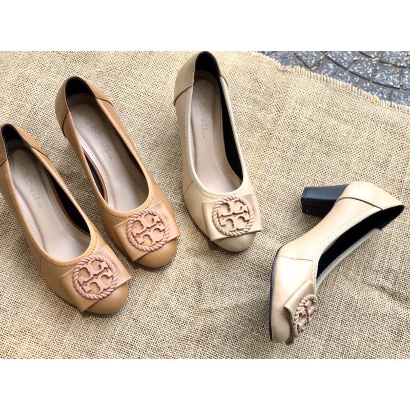 Giầy cao gót nữ da 5 phân