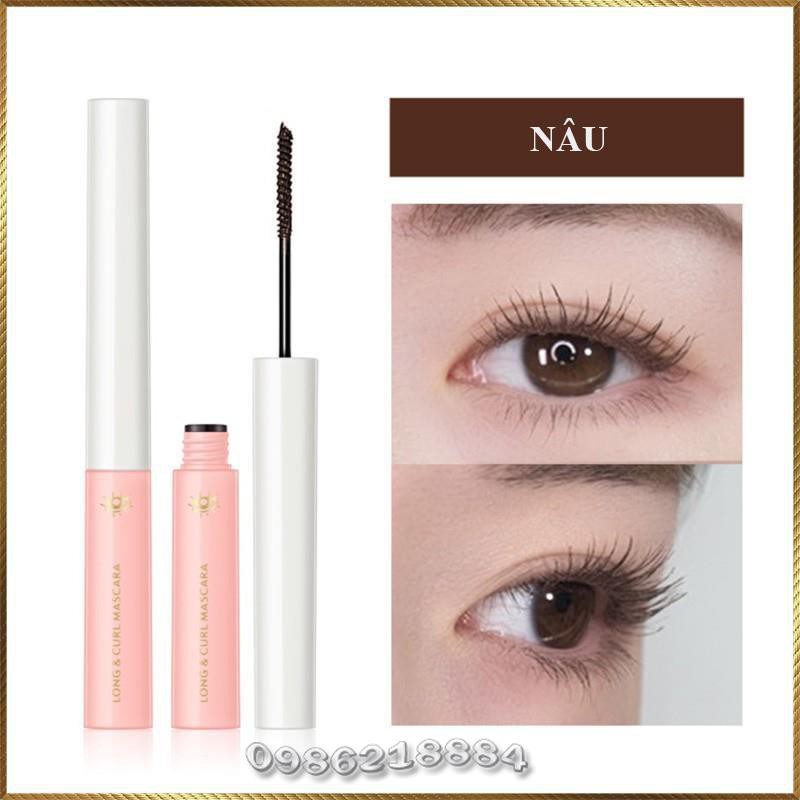 Chuốt mi Kiss Beauty làm cong mi dày mi Long & Curl Mascara chống lem tự nhiên KMH2