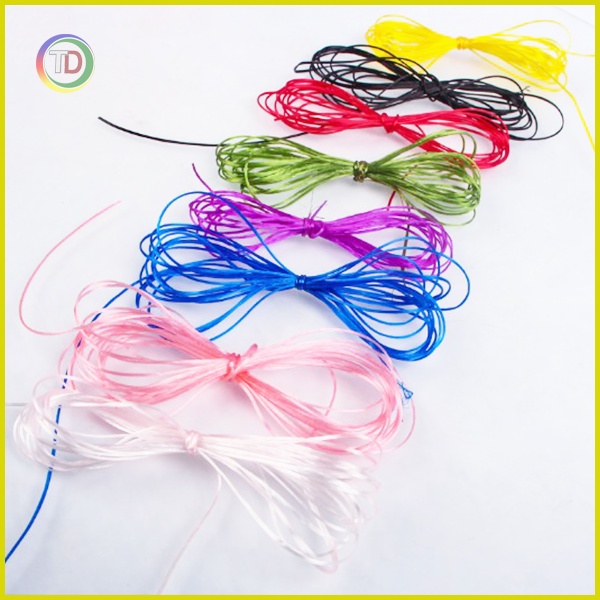 Dây xâu vòng chun co giãn cuộn 50 mét xâu vòng phong thủy, vòng handmade đủ màu mềm bền đẹp Tặng kim xâu - TD Store