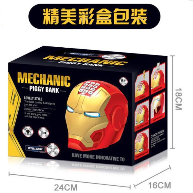 Két Đựng Tiền Mini - Két sắt Thông Minh Hình Siêu Anh Hùng Iron Man big size