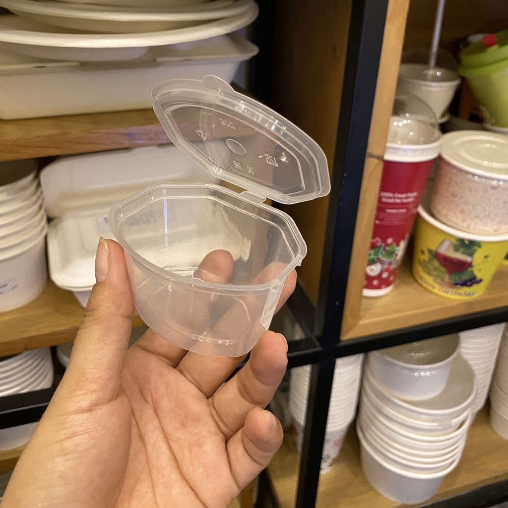 50 cái Hộp lục giác nắp liền đựng sốt, gia vị, nước chấm | BigBuy360 - bigbuy360.vn