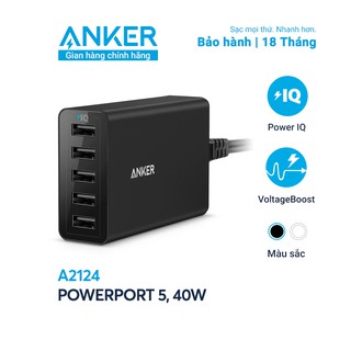 Sạc anker powerport 5 cổng usb - a2124
