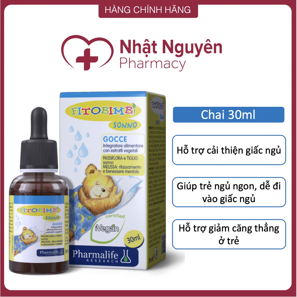 FITOBIMBI SONNO - Hỗ trợ cải thiện giấc ngủ, giúp bé ngủ ngon, hỗ trợ giảm căng thẳng ở trẻ