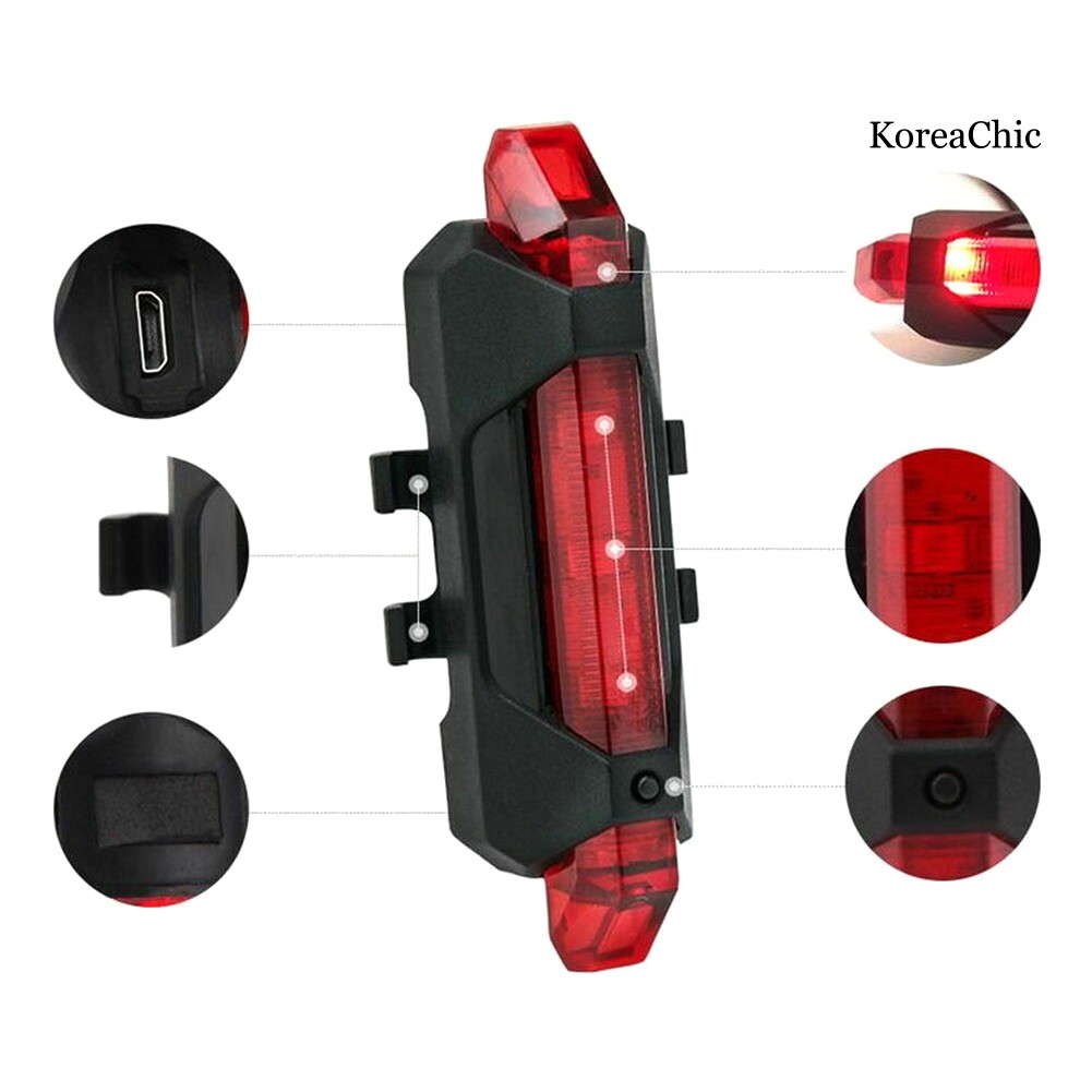 Đèn đuôi xe đạp có cổng sạc USB chất lượng cao