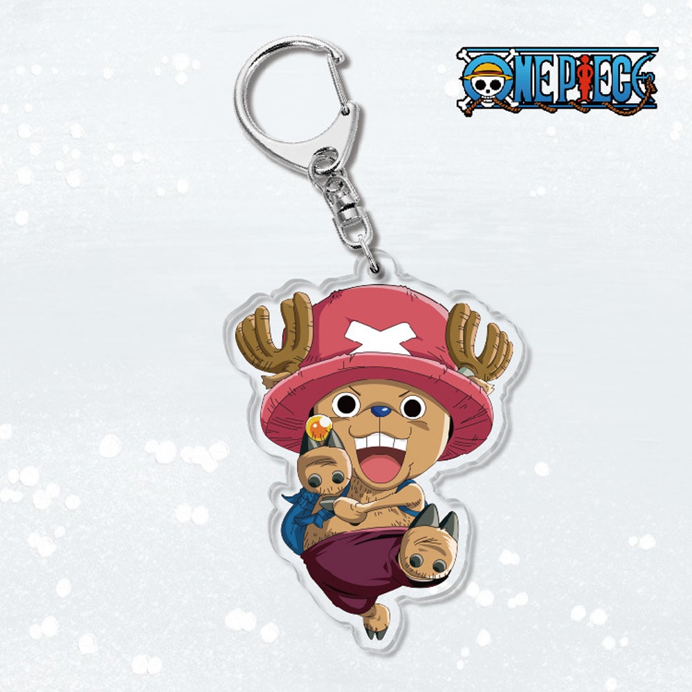 Móc Khóa Bằng Acrylic Thiết Kế Hai Mặt Hình Nhân Vật Luffy Zoro Trong Anime One Piece
