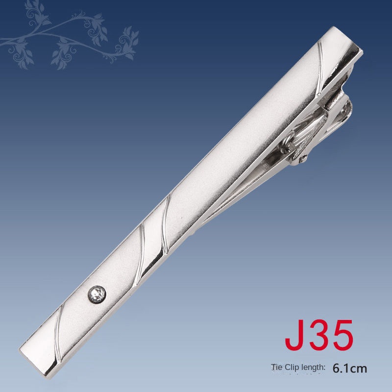 Kẹp Cà Vạt Kim Loại Màu Vàng / Bạc Đơn Giản Thời Trang Công Sở Phong Cách Hàn Quốc Cho Nam Và Nữ