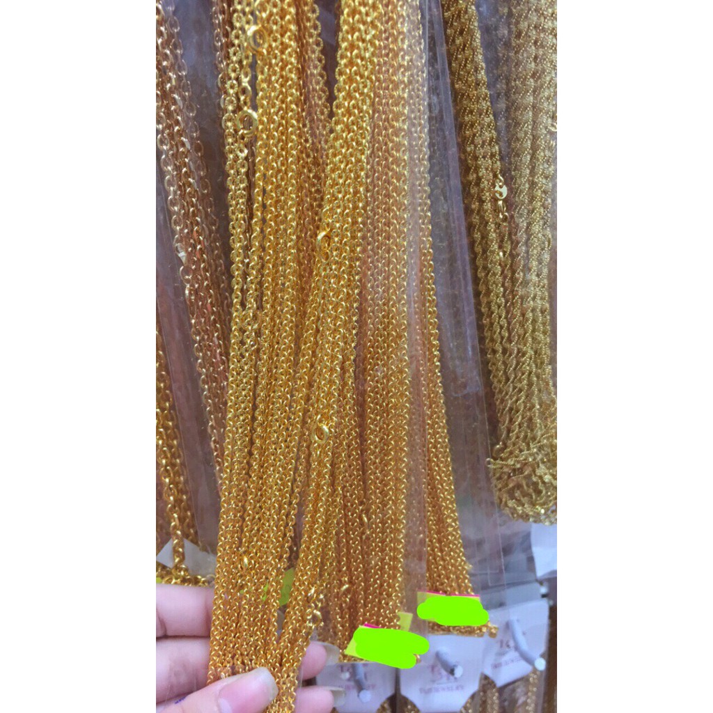 Dây chuyền chữ công khía màu 24 H25