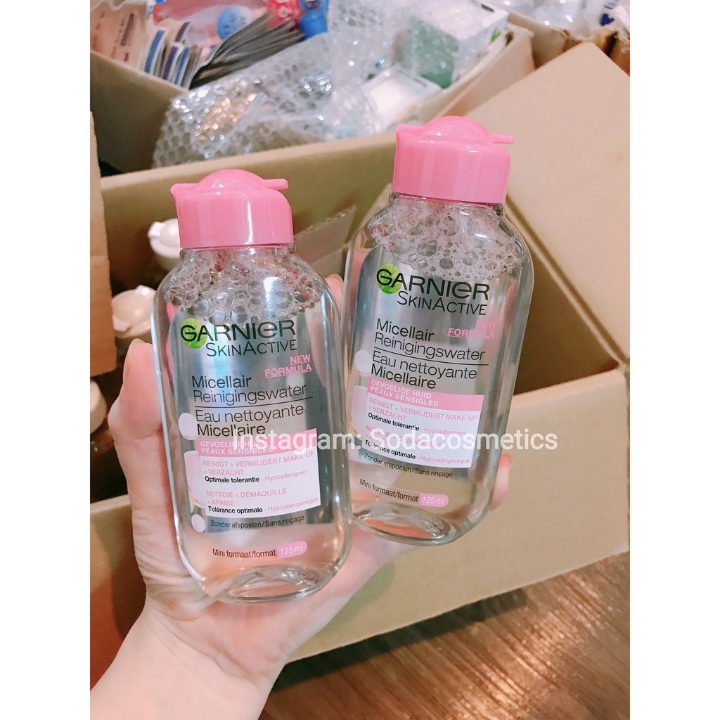 Nước tẩy trang Garnier Micellar Cleansing Water - HỒNG