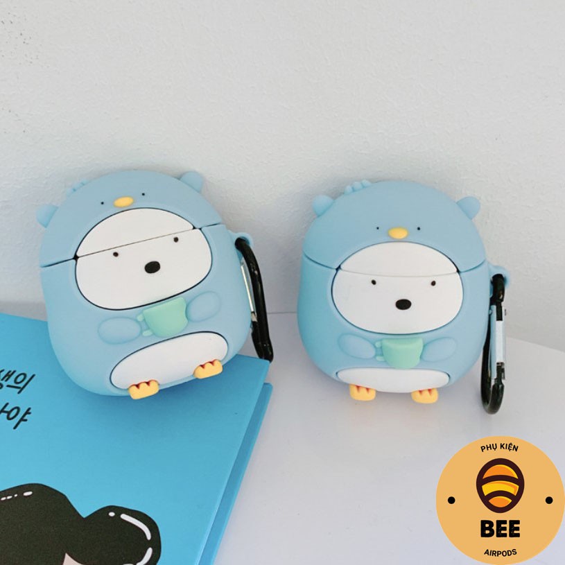 Case Airpod 1 2 Pro Vỏ Bọc Tai Nghe Airpods Chim Cánh Cụt Siêu Cute Chất Liệu Silicon Dẻo - BEE SHOP