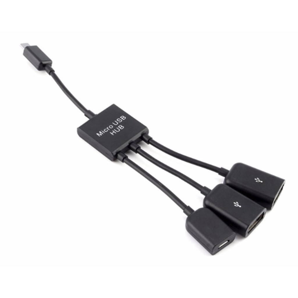 Cáp chuyển dữ liệu 3 In 1 3 cổng Micro USB OTG