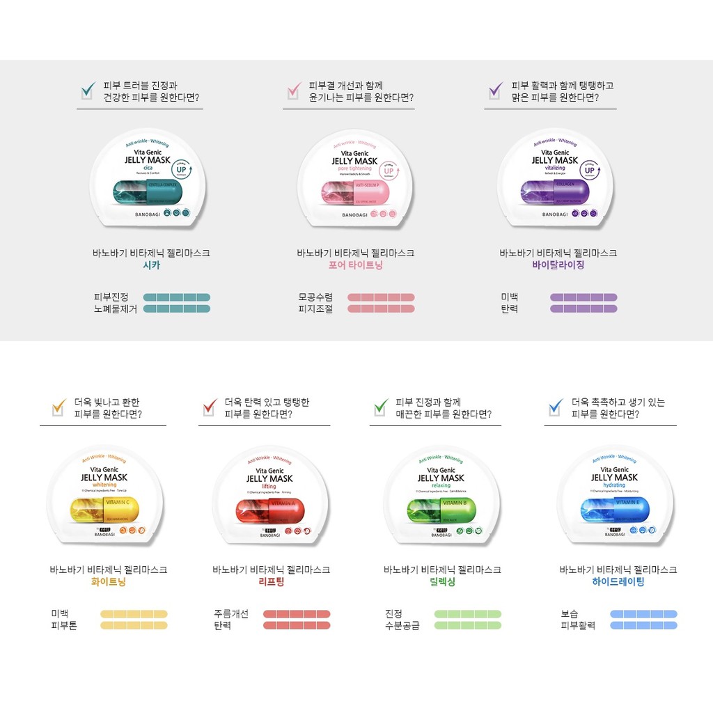 Mặt nạ Banobagi Vita Genic Jelly Mask / Stem Cell Collagen Mask