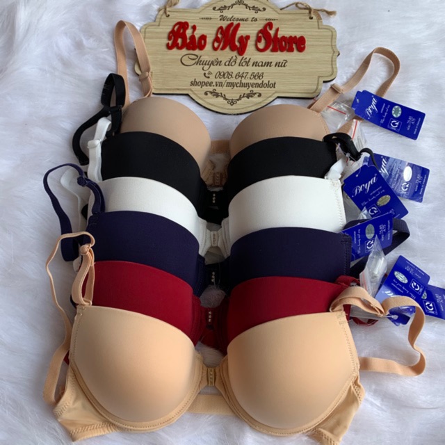 Áo Ngực BoYa Trơn Cài Trước Mút Dày Siêu Đẩy, Siêu Nâng Tạo Khe