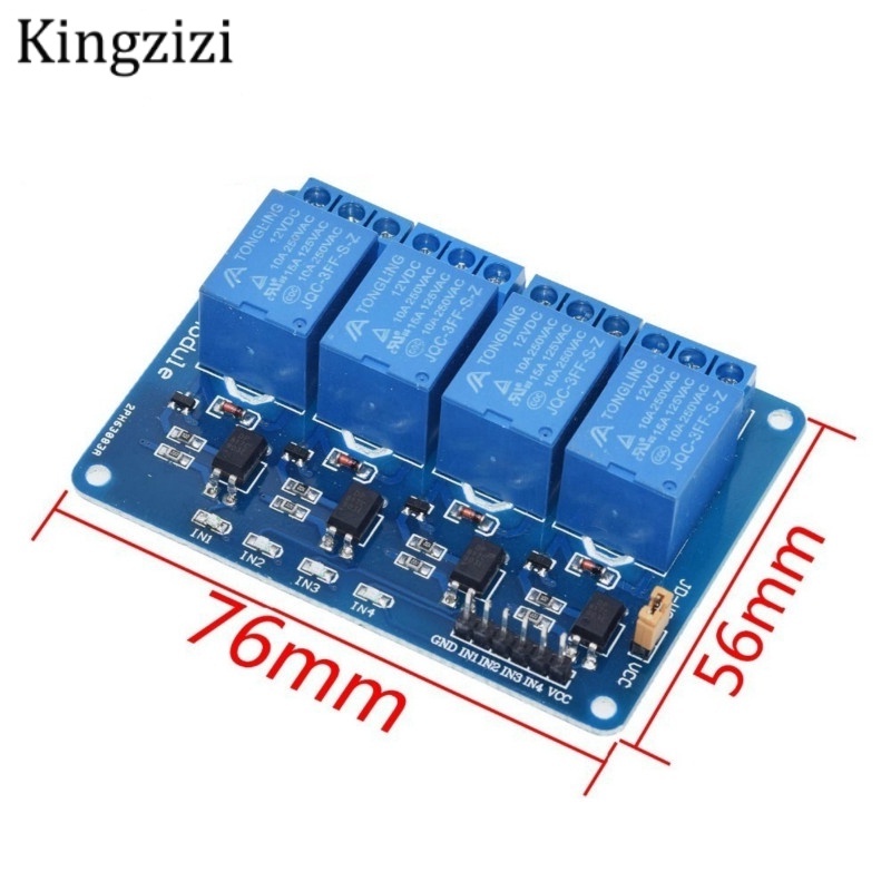 Mô Đun Rơ Le 4 Kênh 4 Channel relay Module 5V/12V cho Arduino ARM PIC AVR DSP