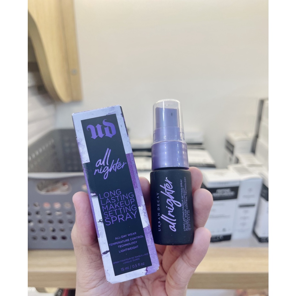 [ Bao Bì Mới 2022 ]Xịt Set Makeup Đình Đám Ub Allnighter Finishing Setting Spray Minisize