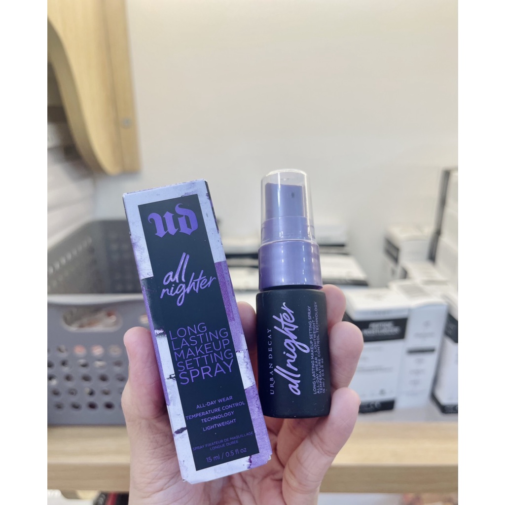 [ BAO BÌ MỚI 2022 ]XỊT SET MAKEUP ĐÌNH ĐÁM UB ALLNIGHTER FINISHING SETTING SPRAY MINISIZE