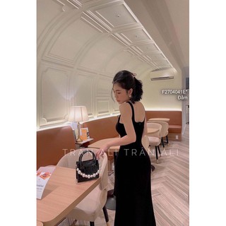 Đầm xòe thun dáng dài 2 dây sát nách!