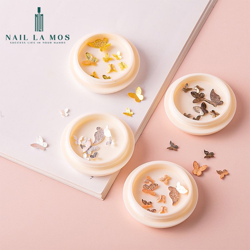 Set 10 phụ kiện bướm nail - Charm bướm trang trí móng tay mix size màu đẹp sang chảnh