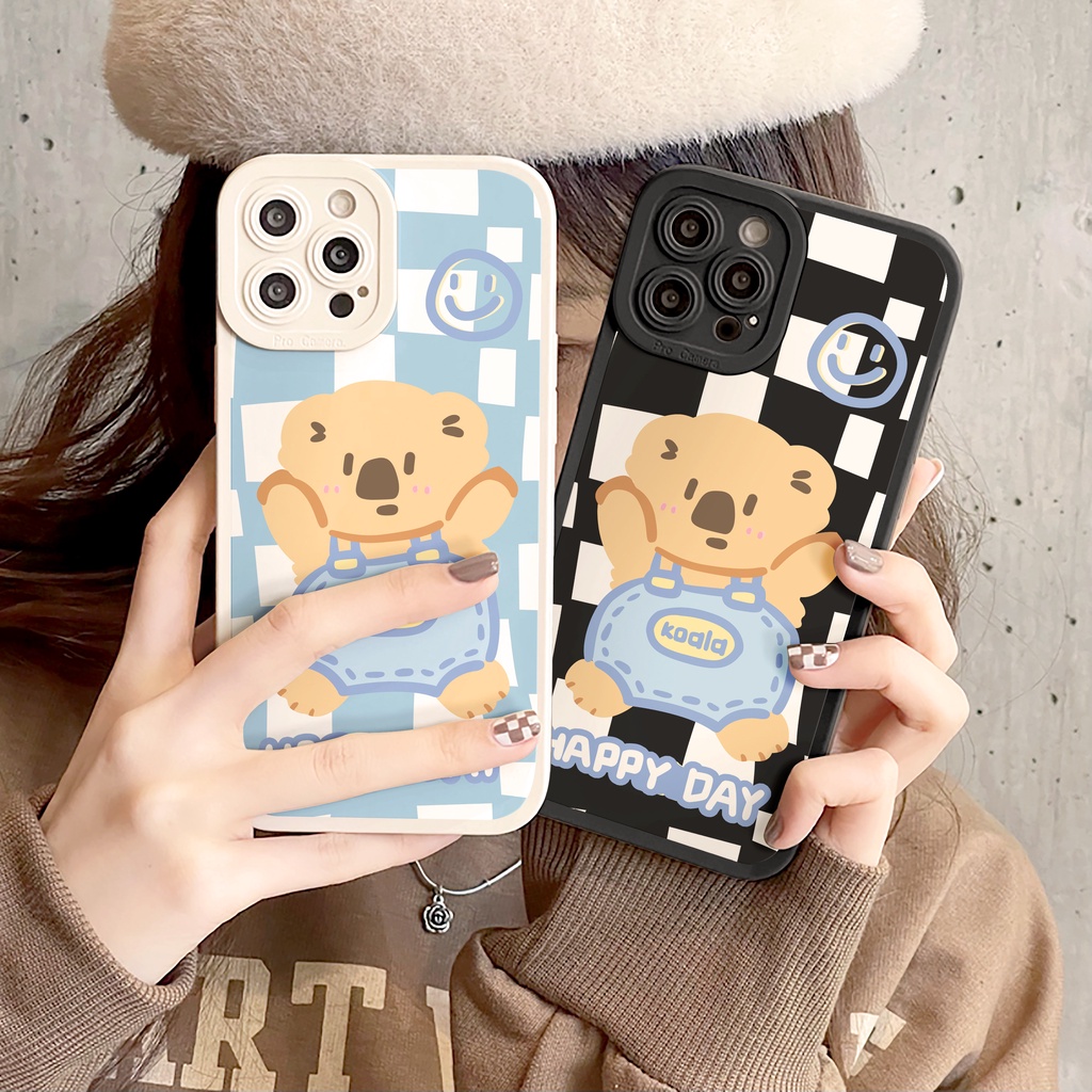 Ốp lưng iphone Gấu Koala cạnh vuông 6/6plus/6s/6splus/7/7plus/8/8plus/x/xs/11/12/13/14/pro/max/promax/plus/shin/case