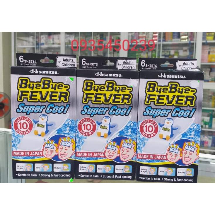 MIẾNG DÁN HẠ SỐT NGƯỜI LỚN BYE BYE FEVER COOL