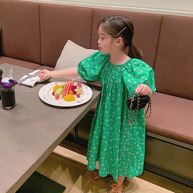 Đầm công chúa tay phồng xinh xắn cho bé gái