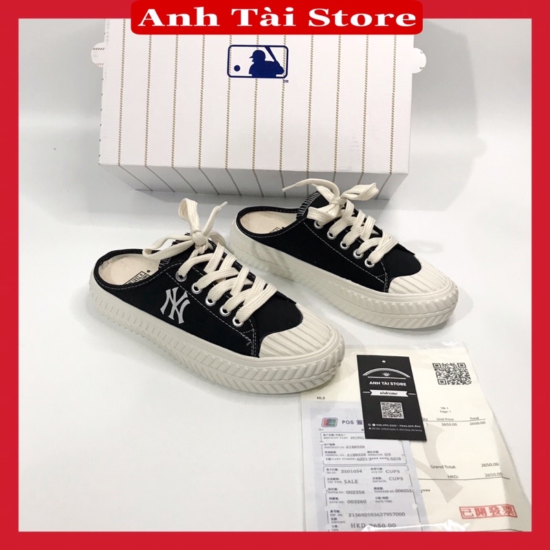 (⚡️Tặng Full bok + vớ + quà ⚡️) Giày sneakers nữ sục đạp gót đen đế bằng êm chân chống trơn trượt GS 766