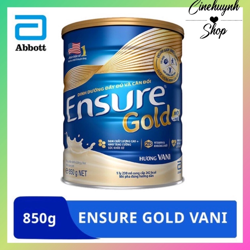 SỮA BỘT ENSURE GOLD HƯƠNG VANI 850GR