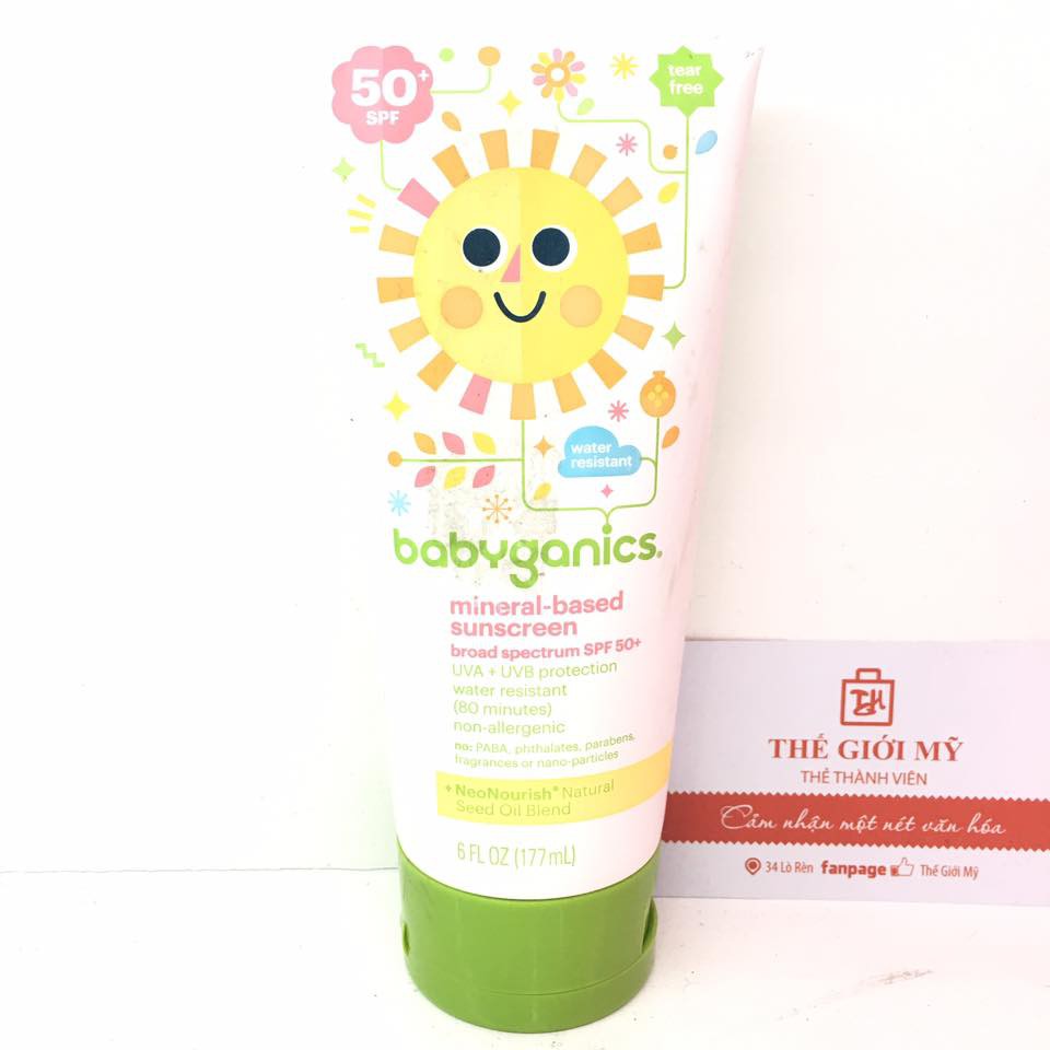 Kem chống nắng Babyganics Mineral Based Sunscreen SPF 50+