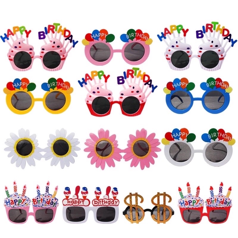 Mắt Kính Sinh Nhật Happy Birthday Vui Nhộn Phụ Kiện Chụp Hình