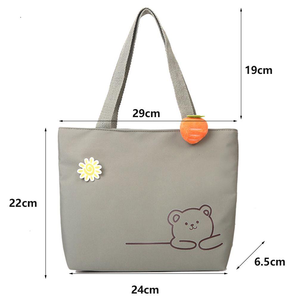 USNOW Túi Vải Canvas Đựng Mỹ Phẩm In Hình Thỏ Dễ Thương