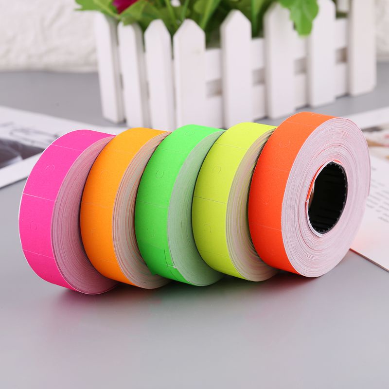 Bộ 10 Cuộn 5000 Miếng Dán Nhãn Giá Tiền Nhiều Màu Sắc Cho Súng Bắn Nhãn MX-6600