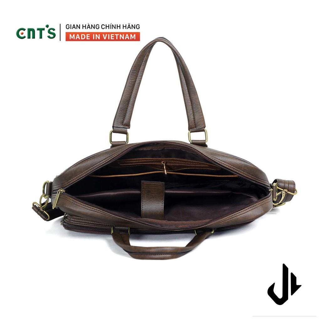Cặp da nam công sở CNT HQ17 đen thời trang cao cấp - J Shop