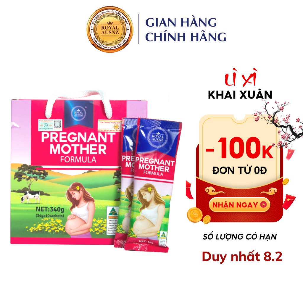 Sữa Dành Cho Bà Bầu Hoàng Gia Úc ROYAL AUSNZ Pregnant Mother Formula Hộp