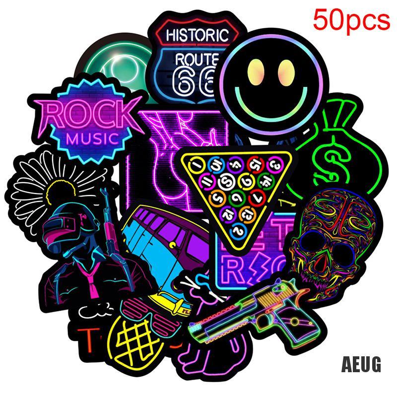 Bộ 50 Miếng Dán Họa Tiết Graffiti Trang Trí Chống Thấm Nước