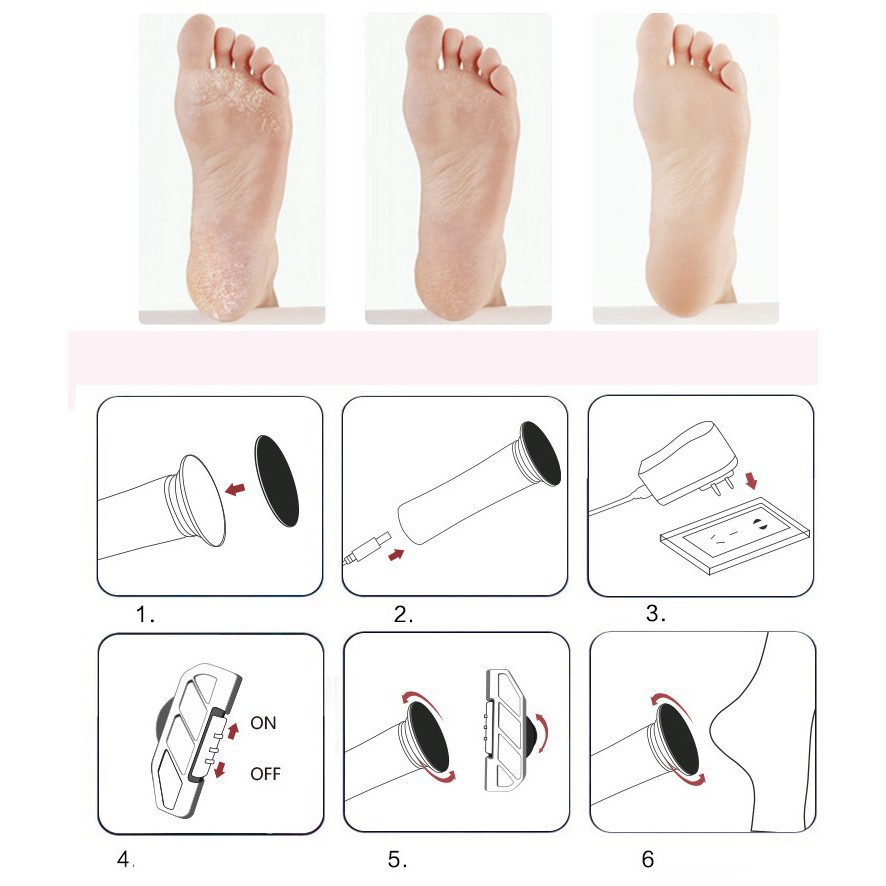 Máy Chà Gót Chân Chuyên Dụng Dùng Làm Nail Spa Thẫm Mỹ Viện Tặng Kèm Miếng Chà gót. MI26