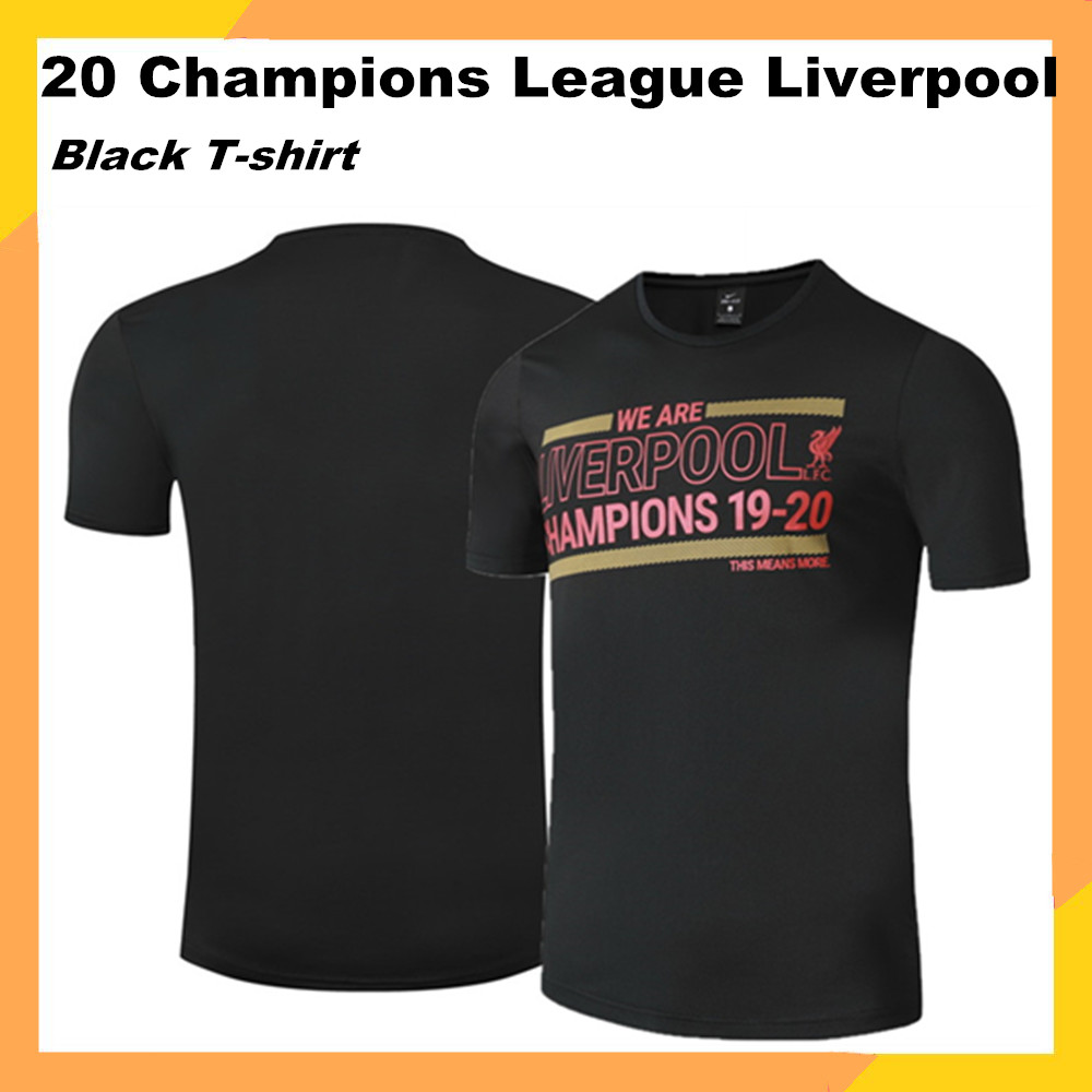 Áo Thun Đen In Hình Liverpool 19-20 Size S-xxxl Thời Trang Cho Nam