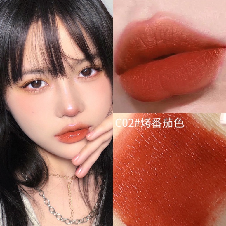 Son velvet son kem lì gấu dâu HERORANGE mềm mịn lâu trôi son nội địa trung ILY
